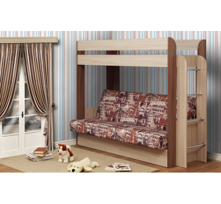 Кровать-чердак Немо с диваном (без верхнего матраса)